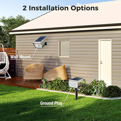 nipify 10 Pack Solar Spot Lights Outdoor Motion Sensor with 3 Modes,Solar Spotlights Outdoor Waterproof 2-in-1 Auto On/Off Landscape Lighting for Outside Yard Wall Garden Pathway, Warm White