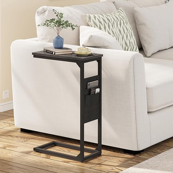 TUTOTAK C Shaped End Table, Side Table