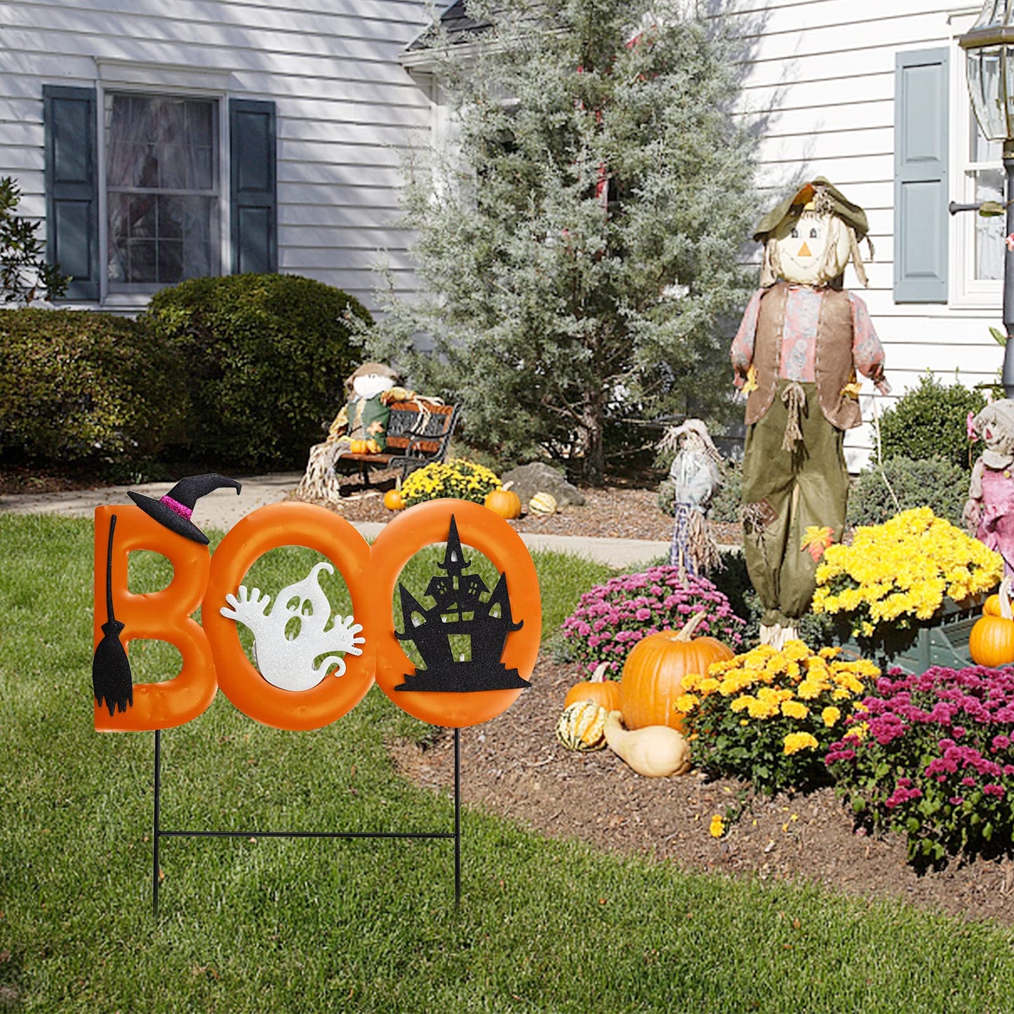 Sfozstra Halloween Outdoor Yard Signs, Boo Pumpkins Ghost Signs, Yard Lawn Decorations, Halloween Props, Halloween Decorations, Outdoor Lawn Decorations, Yard Decorations