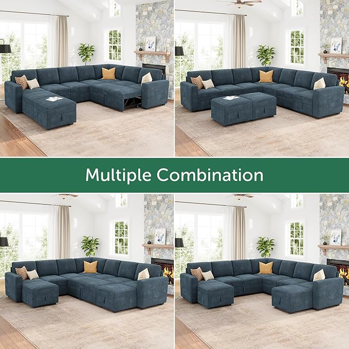 HONBAY Modular Sectional Sleeper Sofa