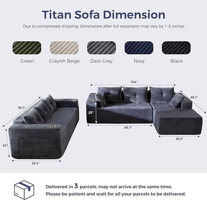 MAXYOYO Modular Sectional Couch