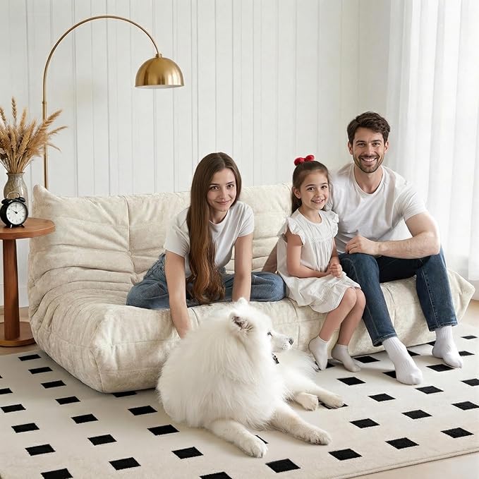 Bean Bag Chair, 3 Seater Fireside Chair, Giant Bean Bag Chairs