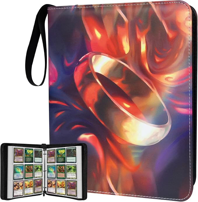 900 Pockets Trading Card Binder for MTG/YGO/TCG Cards,Portable Waterproof Card Storage Bag with Removable Sleeves, Card Book for Magic the Gathering Lord of the Rings