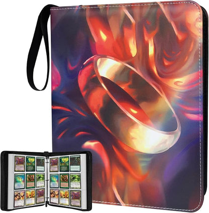 900 Pockets Trading Card Binder for MTG/YGO/TCG Cards,Portable Waterproof Card Storage Bag with Removable Sleeves, Card Book for Magic the Gathering Lord of the Rings