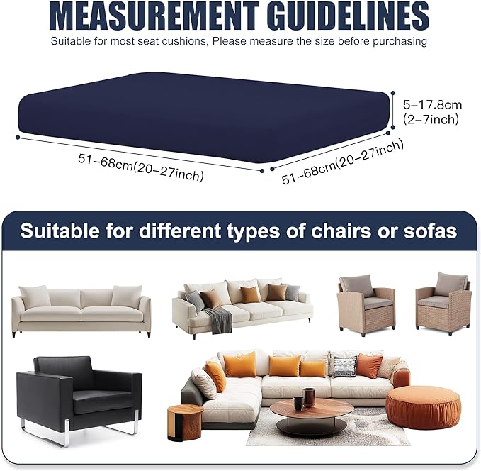 Patio Stretch Cushion Covers, Chair Cushion Covers& Sofa Replacement Slipcovers