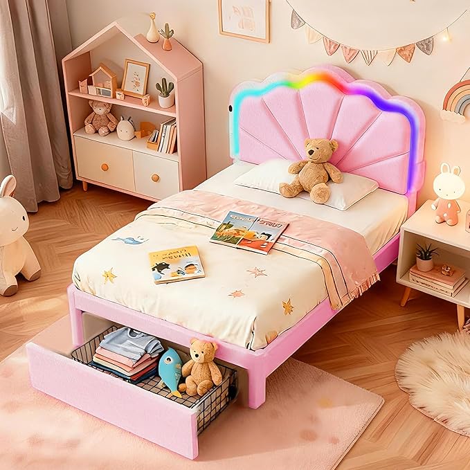 Twin Multifunctional Upholstered Bed，Children’s Bed