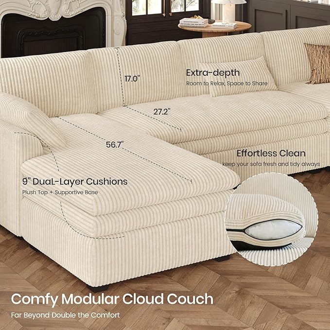Belffin Large Modular Sectional Sofa