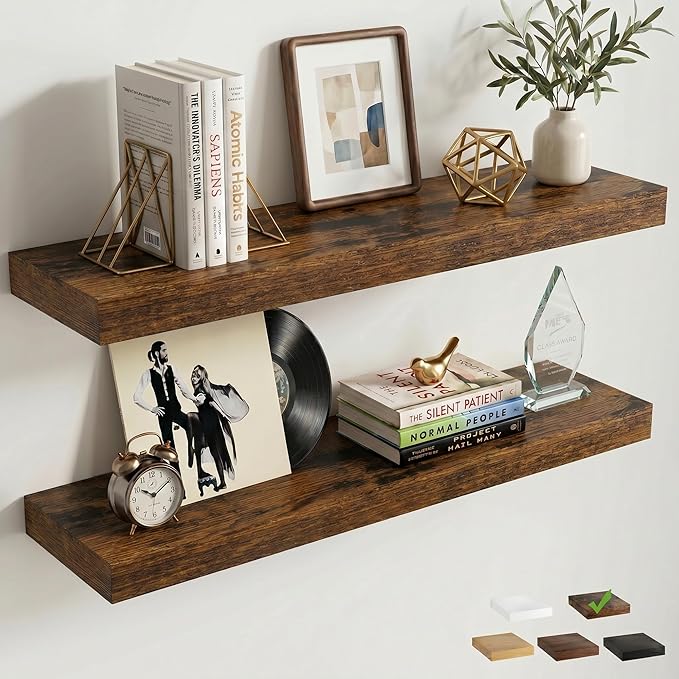 FLYJOE Floating Shelves for Wall, 32 Inch Floating Shelves Set of 2, Kitchen