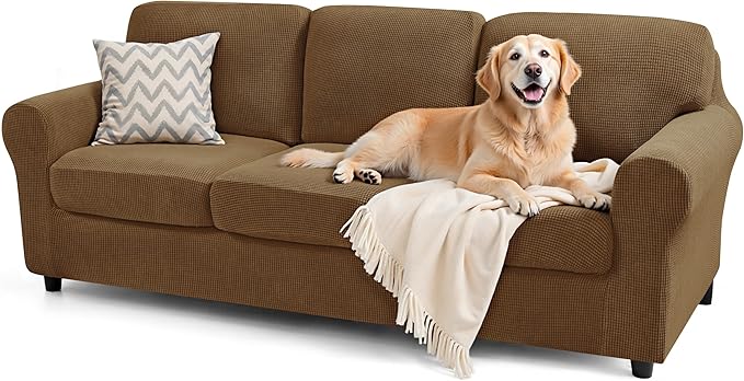SUBRTEX 7 Pieces Stretch Sofa Slipcover Sets Couch Cover Sets Backrest Cushion