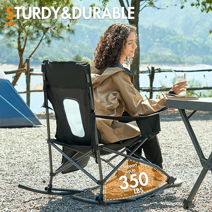 Portal Outdoor Rocking Chair Camping Folding Portable Rocker
