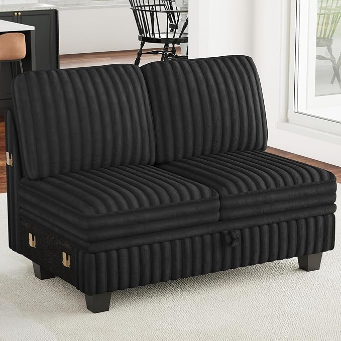 Belffin Corduroy Fabric Loveseat Module