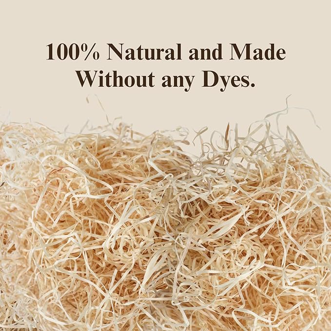 The Habitat Life - Natural Ribbon Cut Excelsior - for Birds, Hamsters, Gerbils, Rats & Other Small Mammals - Soft & Absorbent - Wood Fiber - Dye-Free & Safe - Small - 1 Pack