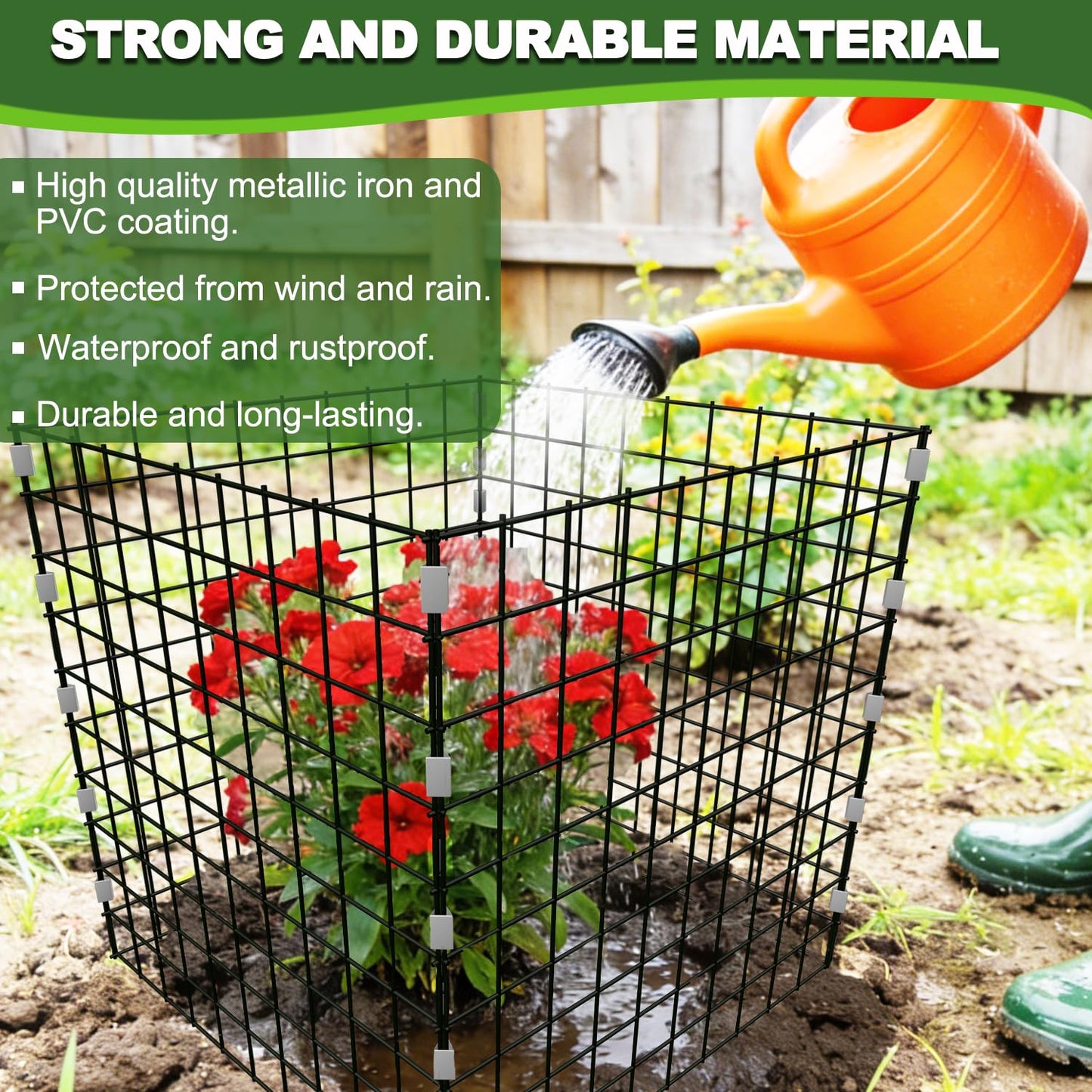 12x12 Inch Chicken Wire Mesh Plant Protectors from Animals Garden Netting Plant Covers Bird Netting for Garden Plant Cages for Outdoor Plants Garden Cloche