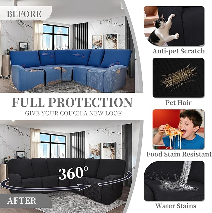 100% Waterproof Sectional Recliner Couch Covers