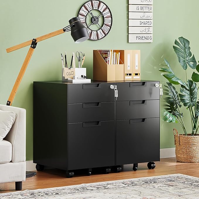 Letaya 3 Drawer Mobile File Cabinet