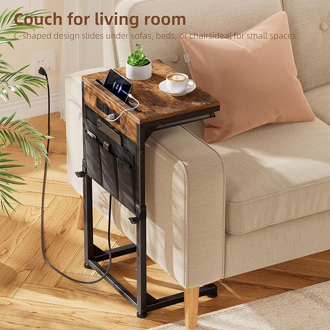 Simple Trending Side Table, C Shaped End Table