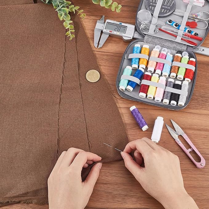 59.06 Inch Coffee Brown Needlework Fabric Natural Cotton Linen Cloth Quilting