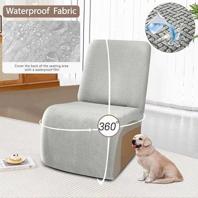 ALIECOM 100% Waterproof Recliner Sectional Couch Covers L Shape Stretch Corner
