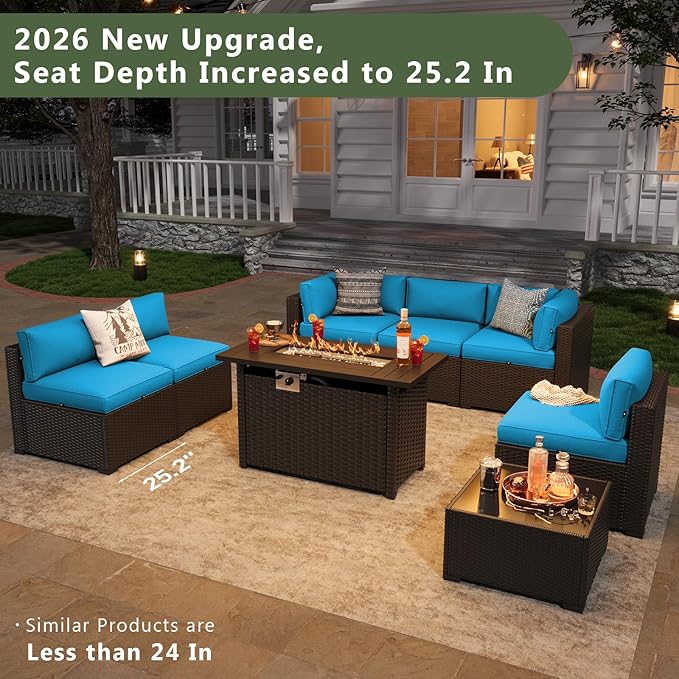 Aoxun 8 Piece Patio Furniture Set
