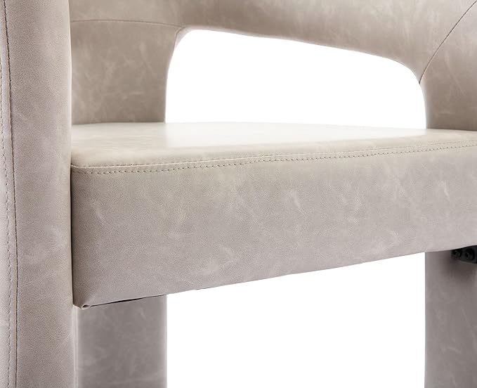 VESCASA Faux Leather Barrel Dining Chair