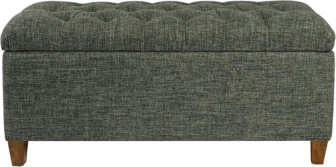 Homepop Home Decor Tufted Ainsley Button Storage Ottoman Bench