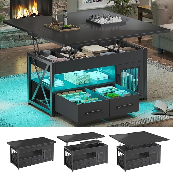 Itaar 40" Lift Top Coffee Table, 4 in 1 Coffee Tables