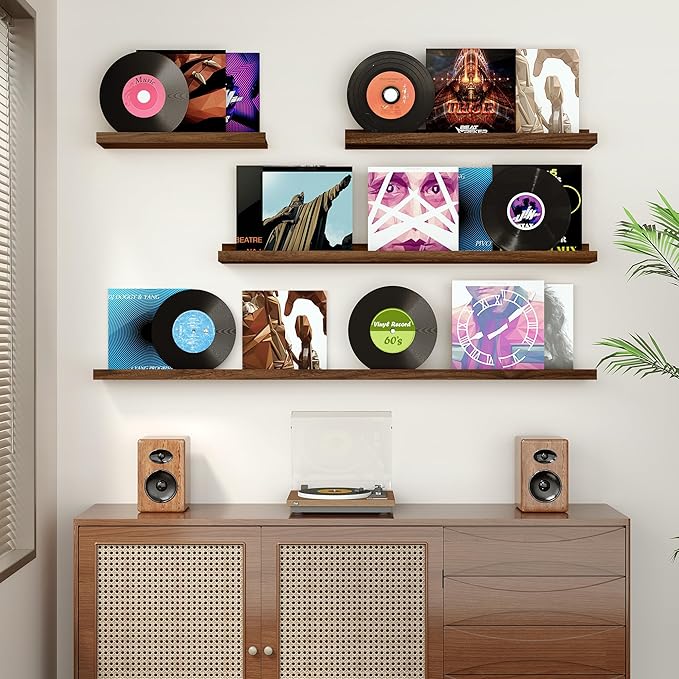Floating Shelves for Wall, 24 inch Wood Floating Shelves Set of 2, Picture