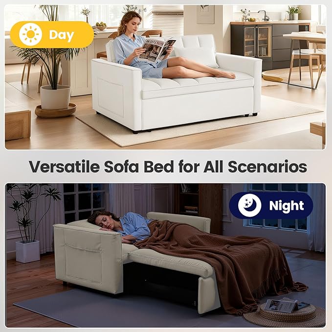 3 in 1 Convertible Sofa Bed, Loveseat Sleeper Sofa