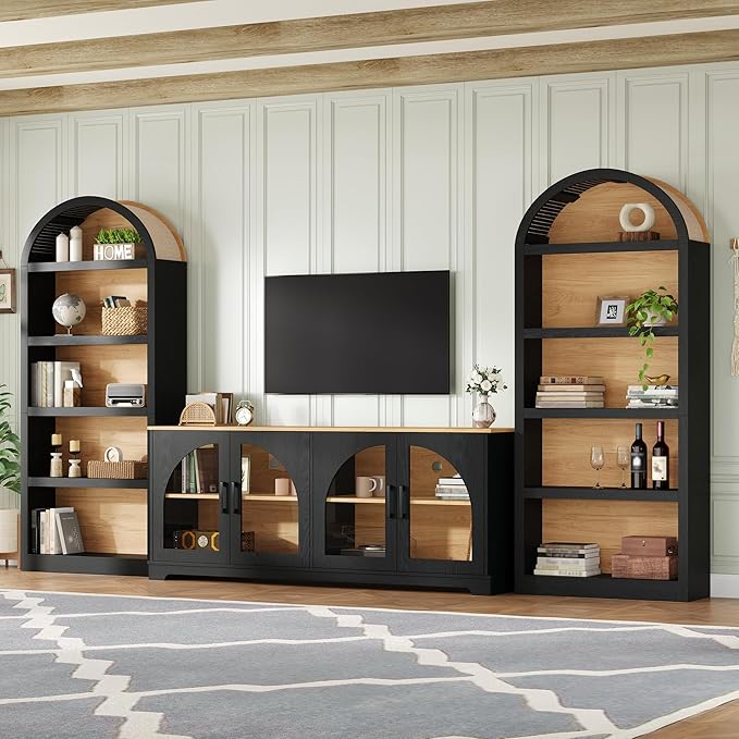 Merax Vintage Farmhouse TV Stand Set