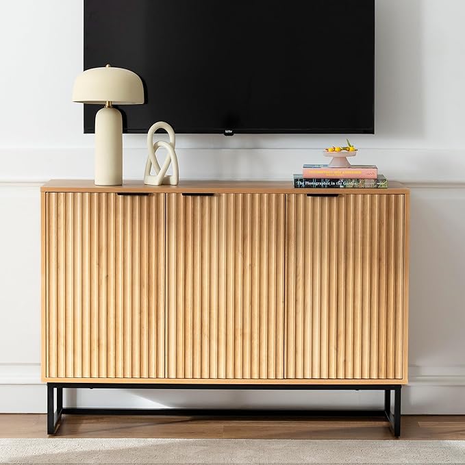 EYYTHUNG Fluted Storage Cabinet