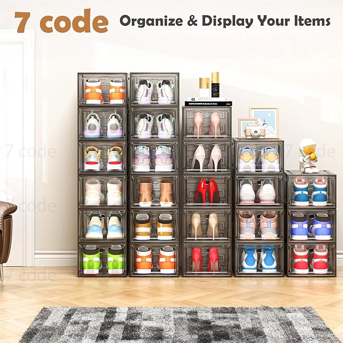 7 code Thicken & Sturdy Clear Shoe Storage Organizer