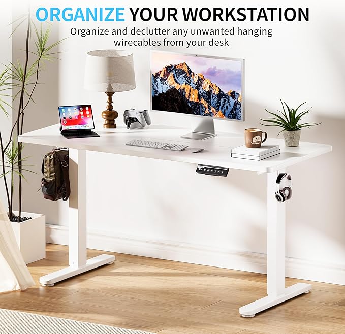BIZUM Electric Standing Desk, 55x24 inches Height Adjustable Desk, Sit to Stand