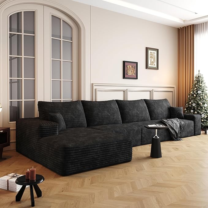 136" Sectional Couches for Living Room Cloud Couch Sofa