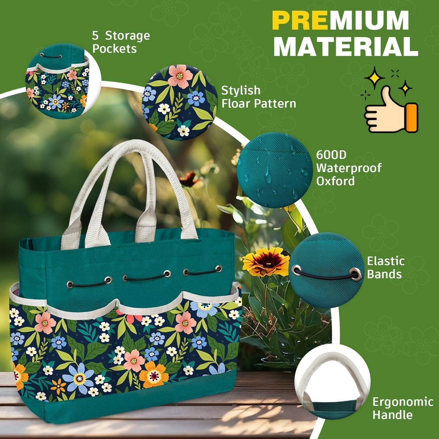 22Pcs Gardening Tools Set for Women Heavy Duty Garden Hand Tools Kit Birthday Gifts for Mom Wife Grandma Beginner Gardening Accessories with Tote Bag/Shovels/Repotting Mat/Plant Labels/Gloves