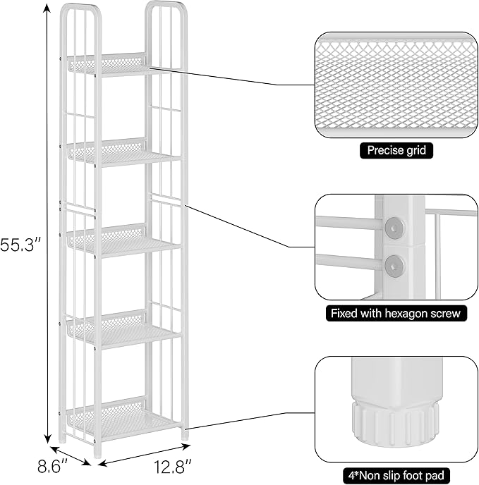Bookshelf Storage Shelf Bookcase Freestanding Storage Stand