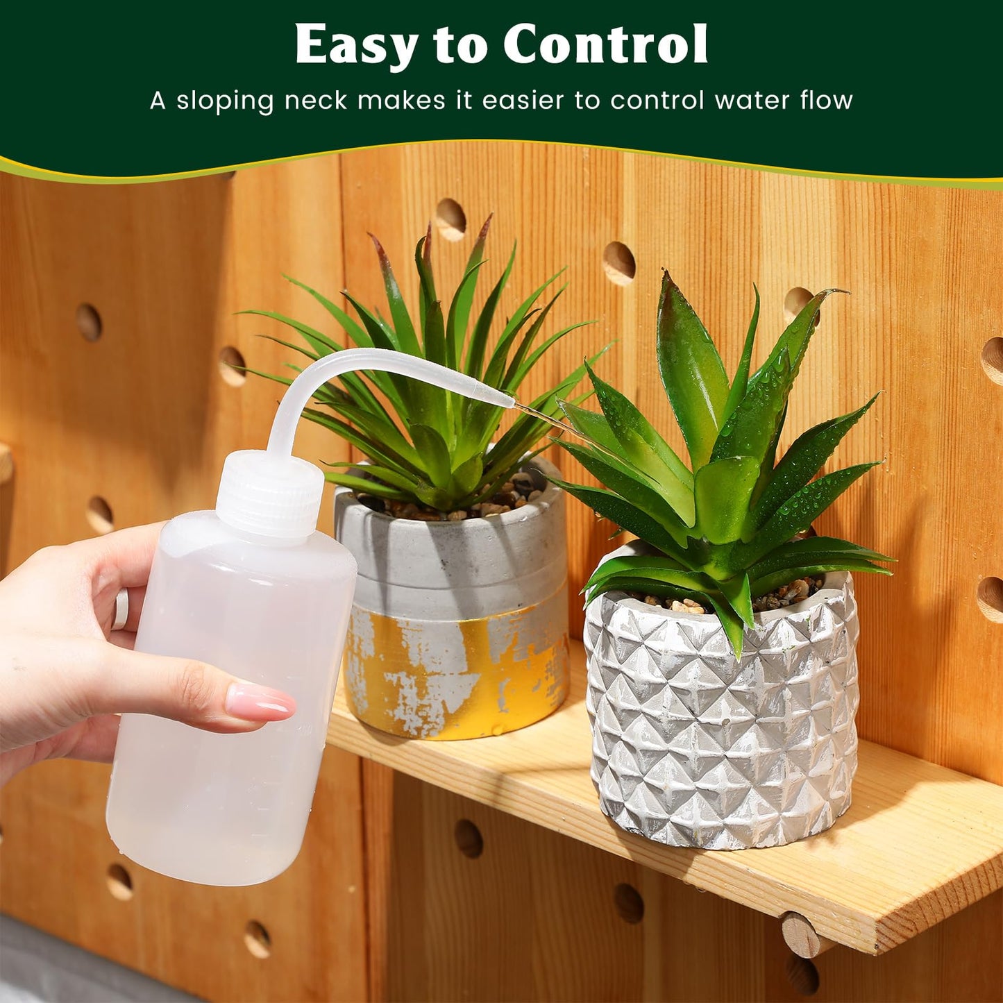 Dandat 30 Pcs Tattoo Squeeze Bottle, Lab Wash Bottle Plastic Safety Water Squirt Lash Rinse Cleaning Succulent Watering Irrigation Bottles for Indoor Plants (150ml，250ml，500ml,White)