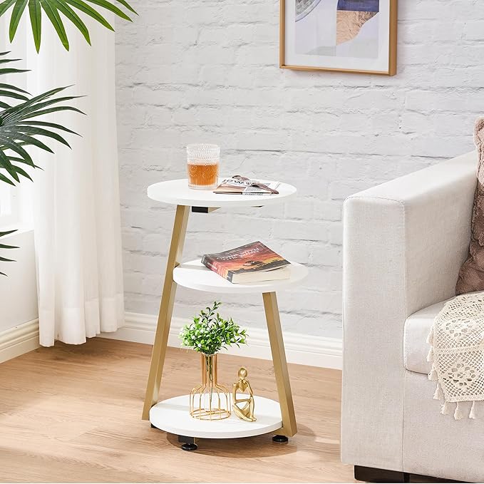 BEWISHOME Round End Table Side Table