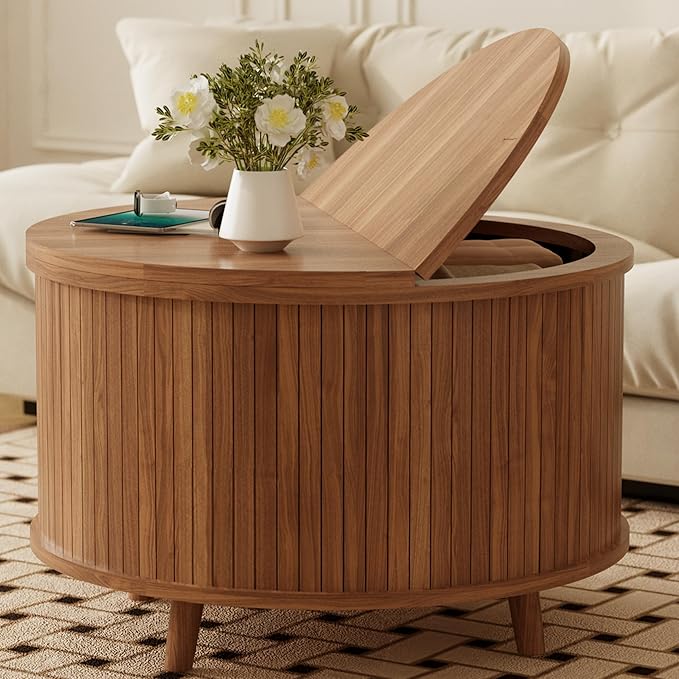 Easyego 31.5" Fluted Round Coffee Table