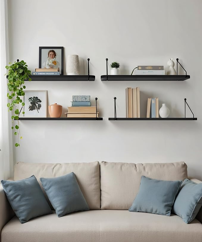 Afuly 24in Floating Shelves for Wall, Living Room, Home Wall Decor
