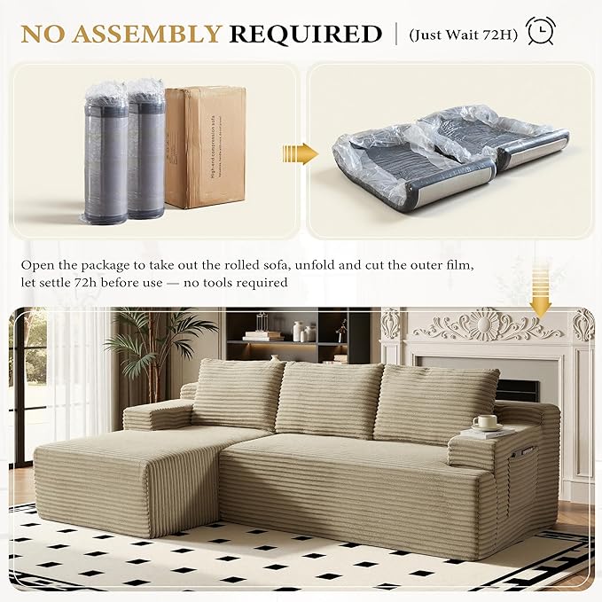 96" Sectional Couches for Living Room Cloud Couch Sofa