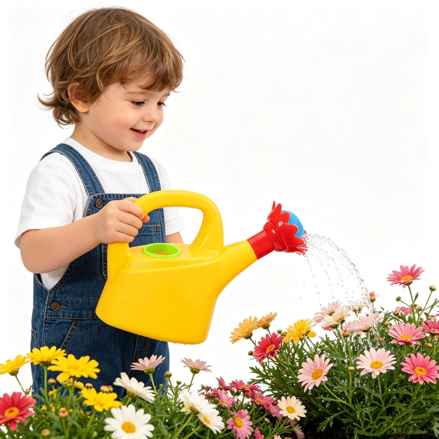 TOYANDONA 3pcs Toy Watering Can for Kids - Plastic Watering Cans Garden Flower Water Pot for Spring Summer Outdoor Bath Beach Sand Toys (Random Color)