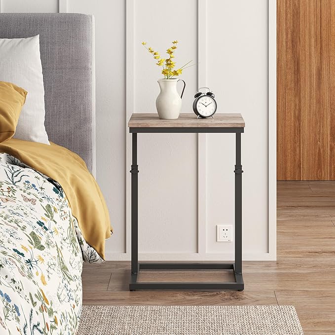 TUTOTAK End Table, Side Table, Tall Couch Table, Sofa Table, Living Room