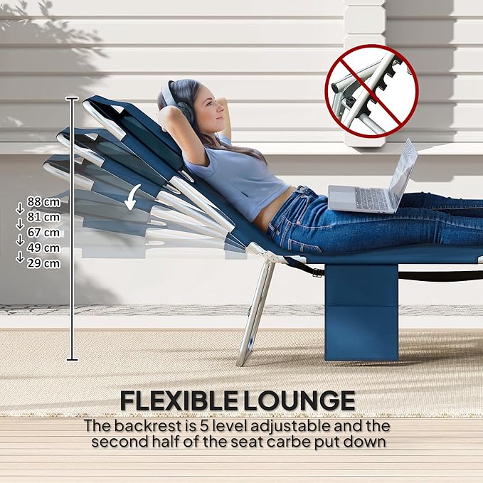 Outsunny Chaise Lounge Chair Outdoor