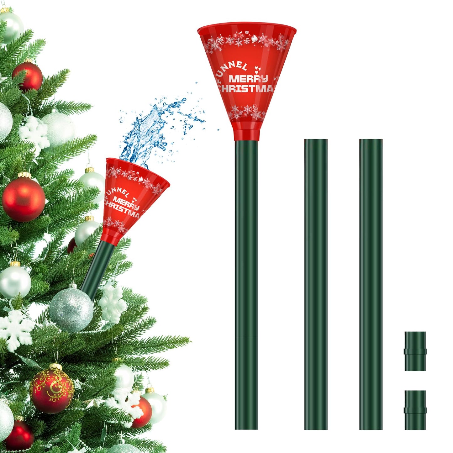 Kaiedos Christmas Tree Watering Funnel - 39 Inch Funnel, Reusable Design, Makes Watering Your Live Tree a Snap!