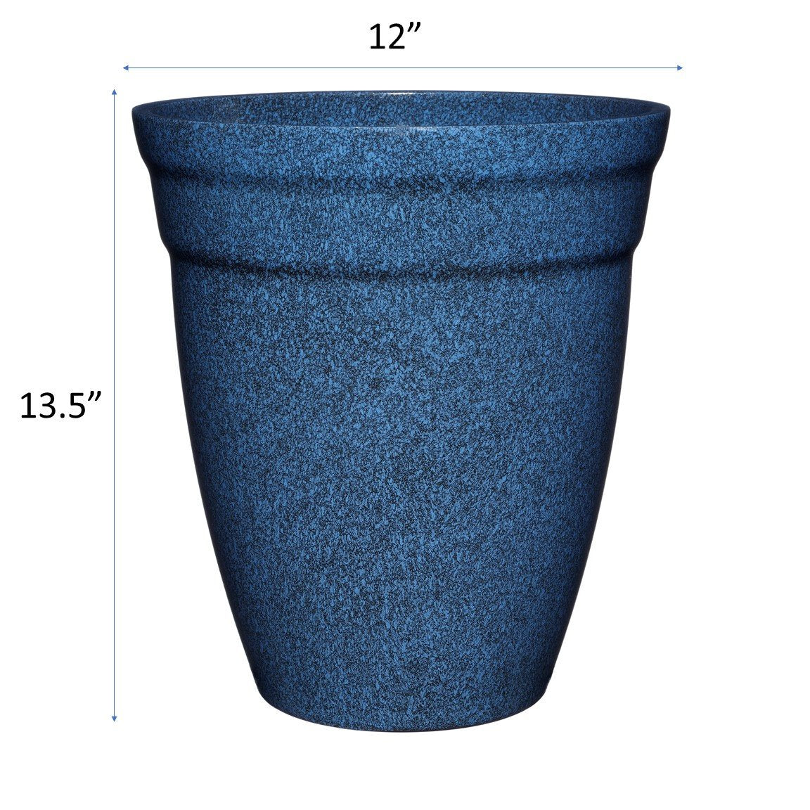 Classic Home and Garden Premiere Collection Planter, Allaire 12", Indigo