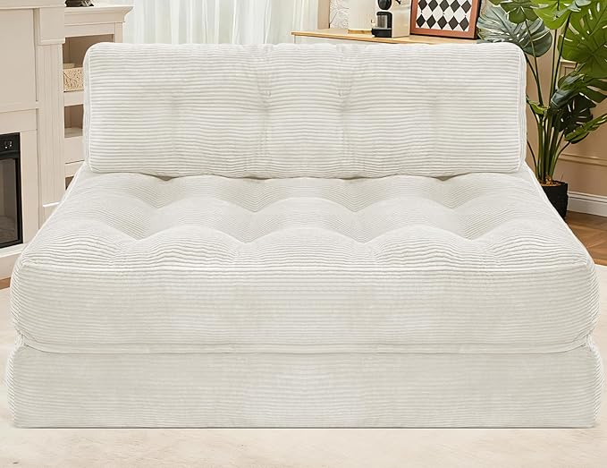 HABUTWAY Folding Sofa Bed, Foldable Floor Sofa Lounge w/Dual-Pillow & Handle