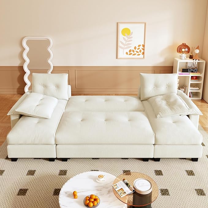 104.7" U-Shaped Sleeper Sofa
