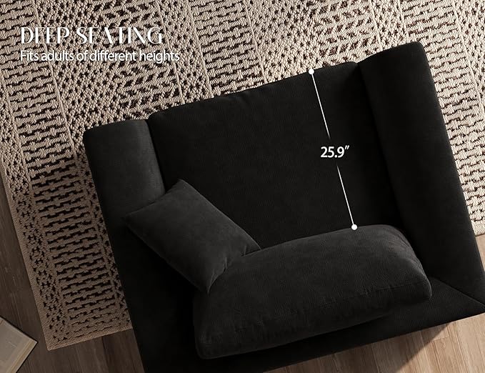 ohllob 48.6" Single Sofa, Small Boneless Couches