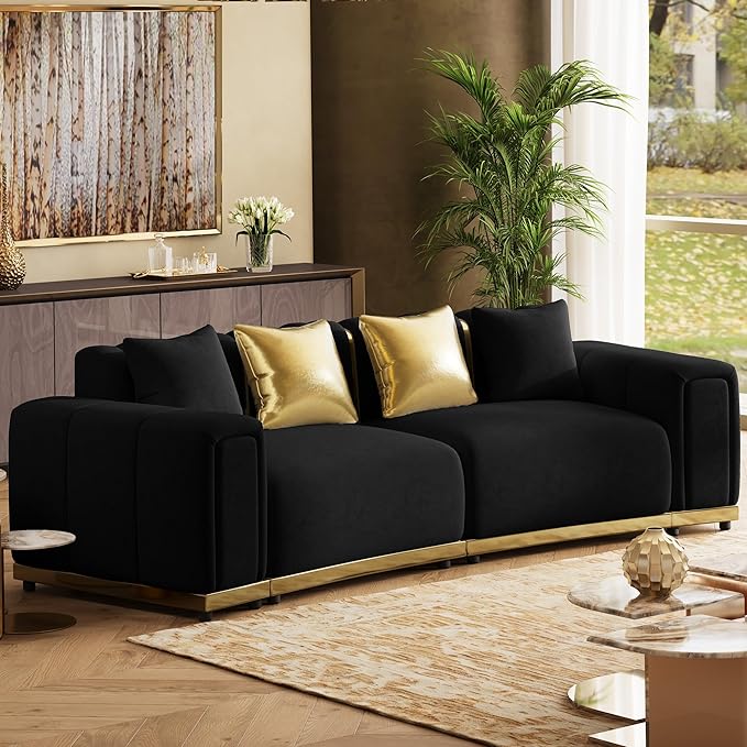 104" Oversized Velvet Chesterfield Couch