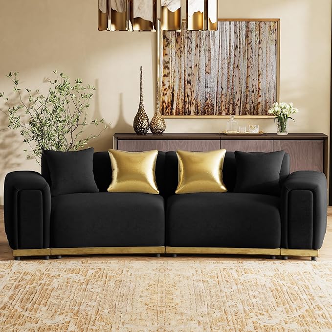 104" Oversized Velvet Chesterfield Couch